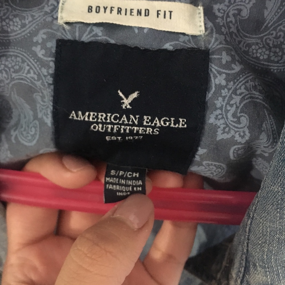 American Eagle Denim Button Down - image 2